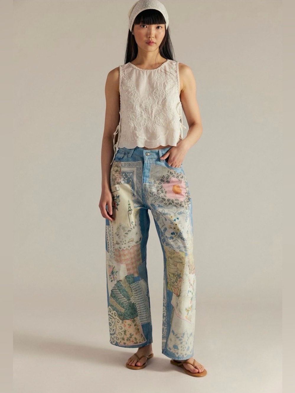 We the Free Illusions Printed Relaxed Jeans 32S